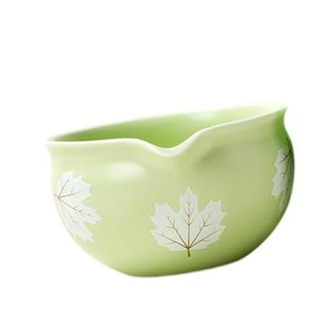 Imagem de Fenteer Tigela de Matcha de cerâmica com bico, feita à mão, fabricação de chá matcha, Chawan Matcha Misturando Bigida Tradicional para Amigos da Família, Style H