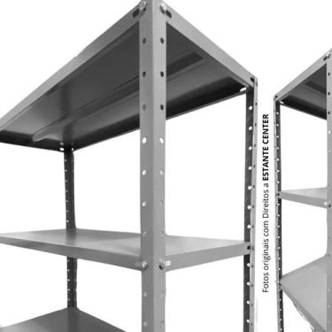 Imagem de Prateleira/bancada De Aço Larga 90kg Cinza 1mt 40x91x1,00mt - Estante 