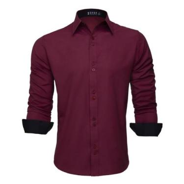 Imagem de Camisa Social Masculina Manga Longa Lisa Slim - LORD FINESSE OUTLET , 
