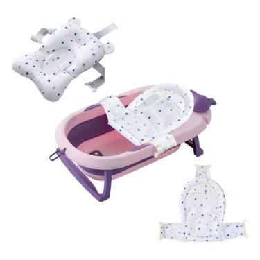 Imagem de Banheira Com Termômetro + Redinha E Cama Para Banho Do Bebê - Tibaby, 