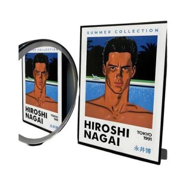 Imagem de Verão Praia Cidade Vintage Vaporwave Cartaz Adesivo De Papel À Prova D