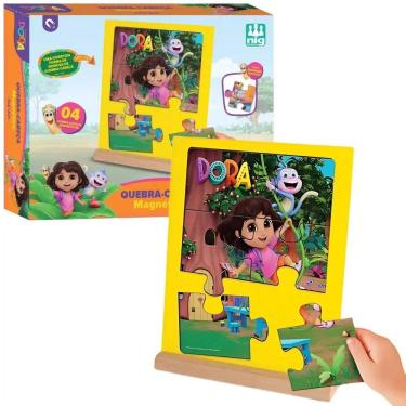 Imagem de Quebra Cabeça Progressivo Dora Aventureira Com 43 Peças Magnéticas - Nig Brinquedos