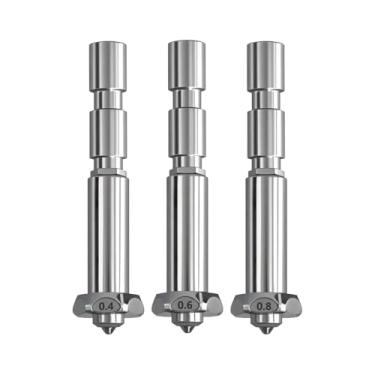 Imagem de Bocais integrados de aço endurecido de 0,4 mm 0,6 mm 0,8 mm para Kobra 3 Max Combo Bocais de tubo de garganta de alto fluxo de alta velocidade, kit de extrusora de cabeça de impressão Hot End para