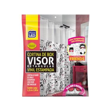 Imagem de Cortina para Box FRIENDS Visor Cristal (1,35x2,00m) | Plast Leo (Ref.: 623-I)