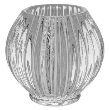 Imagem de Castiçal de Vidro Transparente Design Moderno Home 9x9cm - NH