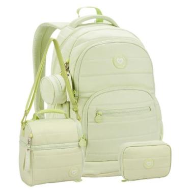 Imagem de Kit Mochila De Costas 19" Laptop Lancheira E Estojo Box - Seanite, Lim