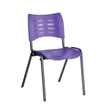 Imagem de Cadeira Secretaria Turim Fixa - Maiart, Roxo