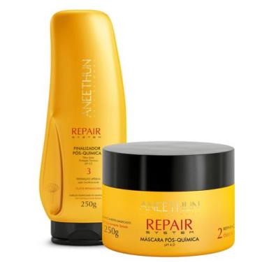 Imagem de Kit Mascara e Finalizador Pos Quimica Aneethun Repair System