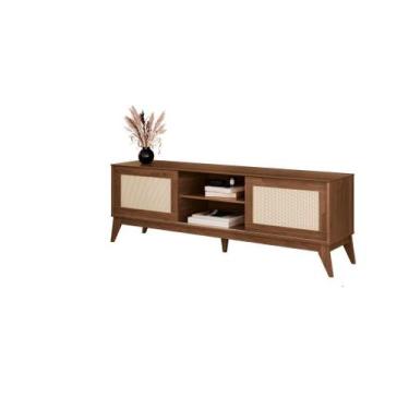 Imagem de Rack AD 1.80m Estilo Retrô Para TV Até 75'' Polegadas Cor Nogueira - E