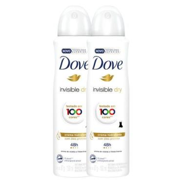 Imagem de Kit 2 Desodorante Antitranspirante Aerosol Dove Invisible Dry 150ml