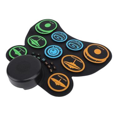 Imagem de RiToEasysports Kit de Bateria Eletrônica Roll Up Practice Bateria Portátil Dobrável Com Alto -falante Incorporado Recarregável para a Prática Dtx e Criação Musical