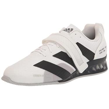 Imagem de adidas Tênis adulto unissex Adipower Weightlifting 3 Cross Trainer, Branco/Preto/Cinza, 35/37 BR