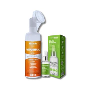 Imagem de Mousse Micelar Limpeza facial Vitamina C 150ml + Sérum Efeito Secativo