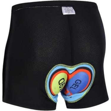 Imagem de Shorts De Motociclista 3d Engrossado Silicone Gel Acolchoado Bicicleta Ciclismo Shorts De Roupa Interior, A, XL