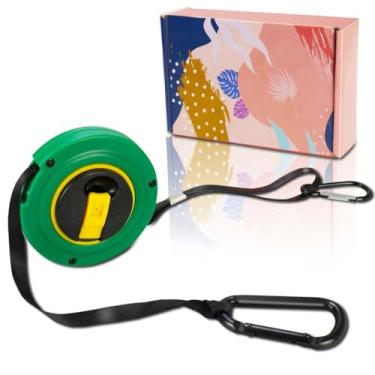 Imagem de Huntury Talha de arco retrátil, corda de arco, equipamento de caça de arco, besta de corda de carretel rápida e fácil, arma, mochila, rifle, acessórios de caça de suporte de árvore,