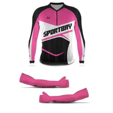 Imagem de Camisa Bike Sportbay Oficial Manga Longa + Manguito - PRO TORK, Rosa, 