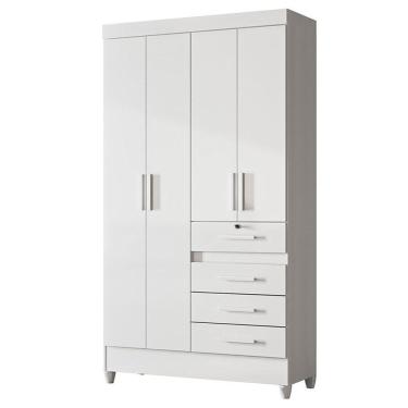 Imagem de Guarda Roupa Infantil Sobral 4 Portas Branco Flex - Moval