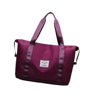 Imagem de Colaxi Bolsa de ginástica feminina com fecho de zíper para pernoite, bolsa de ombro impermeável da moda