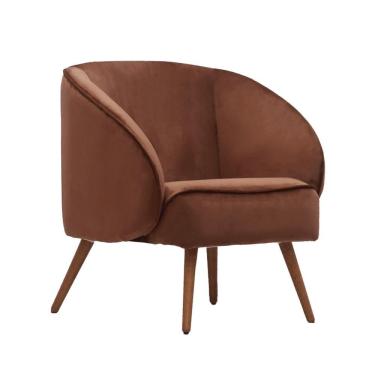 Imagem de Poltrona Wind Com Pés Palito Marrom