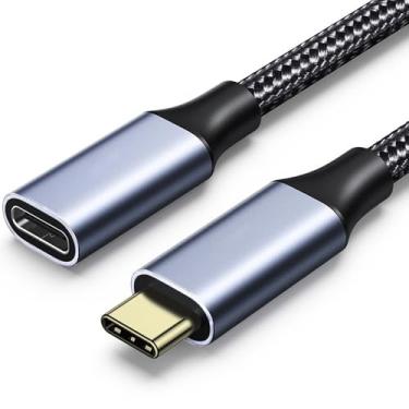 Imagem de Cabo de extensão USB C, 20 Gbps/USB3.2 de transferência rápida, extensor USB tipo C, carregamento de 240 W, compatível com iPhone 16 15 Pixel PSVR2/USB C Hub/MacBook Air M2 Pro/iPad/XPS Surface Book