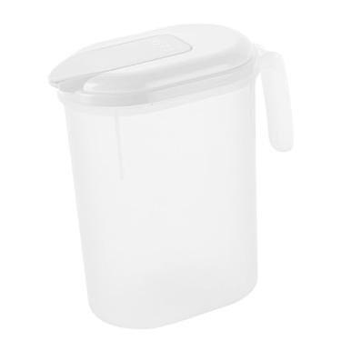 Imagem de IEUDNS Jarra com tampa para porta de geladeira, jarra de água transparente multiuso, portátil, chaleira de água fria, de para leite, limonada e bebida, 1.8l