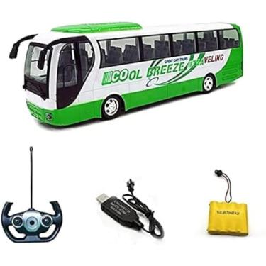 Imagem de 2,4 Ghz Rádio Controle Caminhão Ônibus 1/14 Escala Rc Carro Off-road Controle Remoto Sons Simulados Brinquedos Led Luzes Recarregáveis Caminhão Eletrônico Para Prese, Green, 1 battery pack