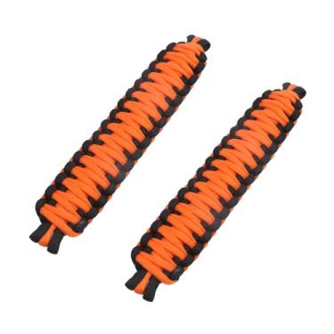 Imagem de Modengzhe Alça de porta de carro de 2 peças para jipe, correias limitadoras de porta ajustáveis para Jeep Wrangler 1987-2021 CJ YJ TJ JK JKU JL, laranja