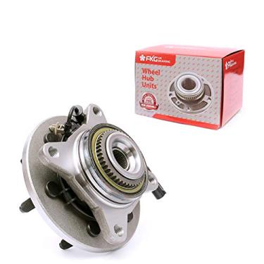 Imagem de FKG Conjunto de cubo de rolamento de roda dianteira 515046 adequado para Ford F-150 2004 2005 (4WD, AWD, 4X4), 6 terminais W/ABS