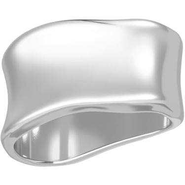 Imagem de Winsyison Anel de lenço de seda, clipe de xale de seda de metal, cachecol geométrico minimalista, fivela deslizante, broches, acessórios de roupas para mulheres - prata