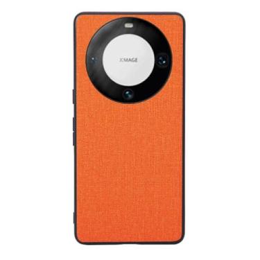 Imagem de Capas Compatível com Huawei Mate 60,Design de padrão de tela,Pproteção completa de 360°,Pplástico macio,Proteção contra queda-Orange