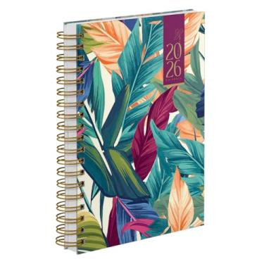 Imagem de Agenda Diária 2026 Capa Dura Botanics Palm Leaves Marsala