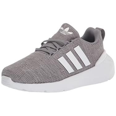 Imagem de adidas Originals Tênis unissex Baby Swift Run 22, Cinza três/branco/cinza quatro, 4.5 Big Kid
