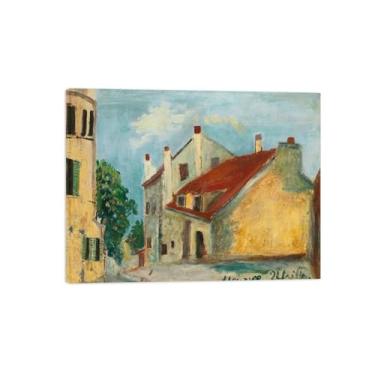 Imagem de Marice Utrilo Famous Paintings Wall Art Framed Canvas Pictures Wall Decor - Quarto Wall Art Painting-Reprodução em tela - Casa emoldurada 3/60x80cm24x31inch
