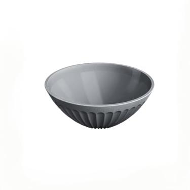 Imagem de Bowl Multiuso Plástica, Livre de BPA, Design Moderno, Pote P/Saladas Frutas Comida, Tigela, Utensílio de Cozinha, Resistente, Prático (Cinza, 400ml)