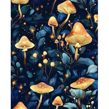 Imagem de Papel de parede autoadesivo colorido azul escuro floral vintage boho colorido para banheiro quarto armário vinil impermeável removível moderno dormitório amigável 44,5 cm x 299,7 cm