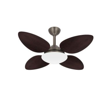 Imagem de Ventilador Teto Bronze 4 Pás Mdf Potente Pétalo Ventax 110V