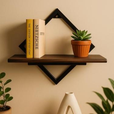 Imagem de Prateleira Industrial Resistente Nicho Ferro com Pinus - Loja Béle