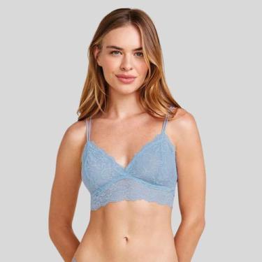 Imagem de Sutiã Top Triangulo Hope Renda Love Stories Alças Finas Duplas, Azul t