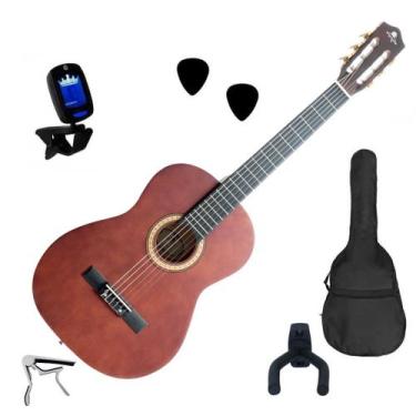 Imagem de Kit Violão Marquês para Estudante Nylon Fosco Acústico VN-129, Nylon F
