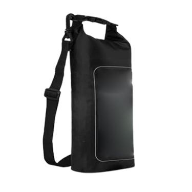 Imagem de kowaku Saco seco à prova d'água, saco flutuante à prova d'água para atividades ao ar livre, 2l, hermético, saco flutuante de caiaque para canoa, pesca, barco, PRETO