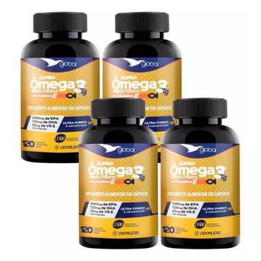 Imagem de 4un Supra Ômega 3 (18 / 12) + Vitamina E - 120 CGM - GLOBAL, Sem Sabor