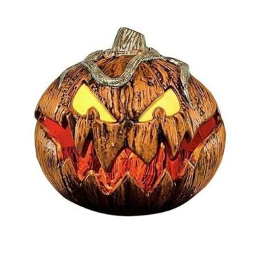 Imagem de oshhni Decoração de abóbora de Halloween, ornamento, lâmpada iluminada, escultura, decoração de quintal, layout de cena para presente, janela, ação de, Não Elevável