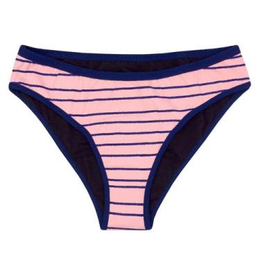 Imagem de Calcinha Absorvente Básica Korui - Rosa e Azul, PP