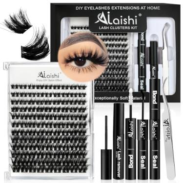 Imagem de Lash Clusters Kit, DIY 3D Cluster Extensiones de pestañas 10-18mm,144pcs Fluffy D Curl Soft Natural Lashes with Lash Bond and Seal,Tweezers, Remover-Natural Fake Cat Eye Wispy Individual Clusters（211-5-L）