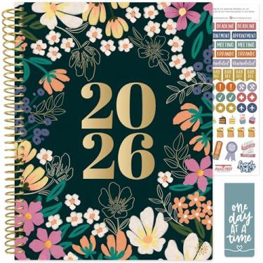 Imagem de bloom daily planners Agenda 2026 (janeiro a dezembro) - 21,6 cm x 28 cm Livro organizador de agenda semanal e mensal com adesivos e abas - capa macia flexível - florescendo descontroladamente