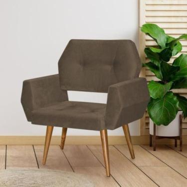 Imagem de Poltrona Breda Decorativa Estofada Sala Quarto Escritório - Estofados 