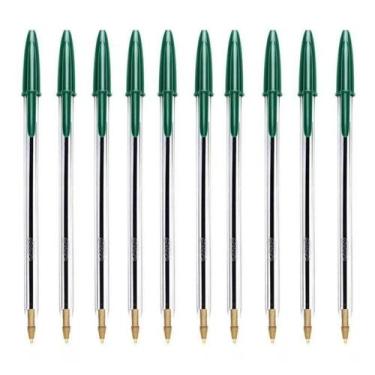 Imagem de Kit 10 Canetas Bic Cristal Ponta Média 1.0 Esferográfica