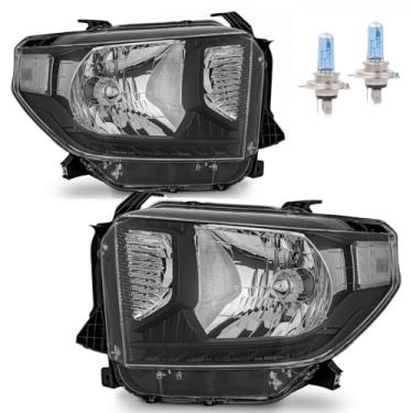 Imagem de Vizotae Faróis para Toyota Tundra 2014-2021, não serve para modelos com mostrador de nivelamento de farol ajustável/botões *Não compatível* com modelos DRL LED de fábrica, feixe alto/baixo com