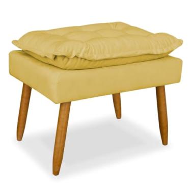 Imagem de Puff Luxo Banqueta Decorativo Sala de Estar Recepção(AMARELO)