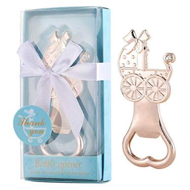 Imagem de 30 peças de lembrancinhas de festa de chá de bebê - Presentes de devolução para convidados - abridores de garrafa, decorações - menino, menina - por PARTYGOGO (carrinho de bebê azul, 30)